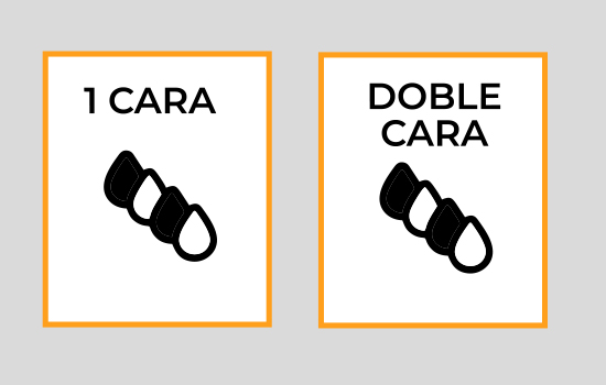 Blanco y negro doble cara